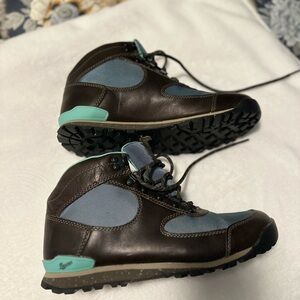 Stylish Brown and Blue Hiking Boots
